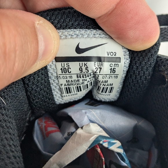 NIKE AIR MAX Baby Shoes Black Color Size 10 With Laces - Picture 7 of 7